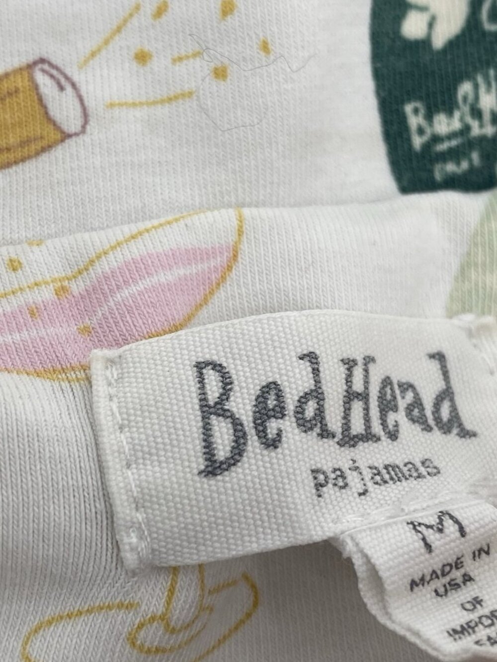 Bed Head Pajamas Size M Cotton Long Sleeve Cheers Celebration - Picture 6 of 16